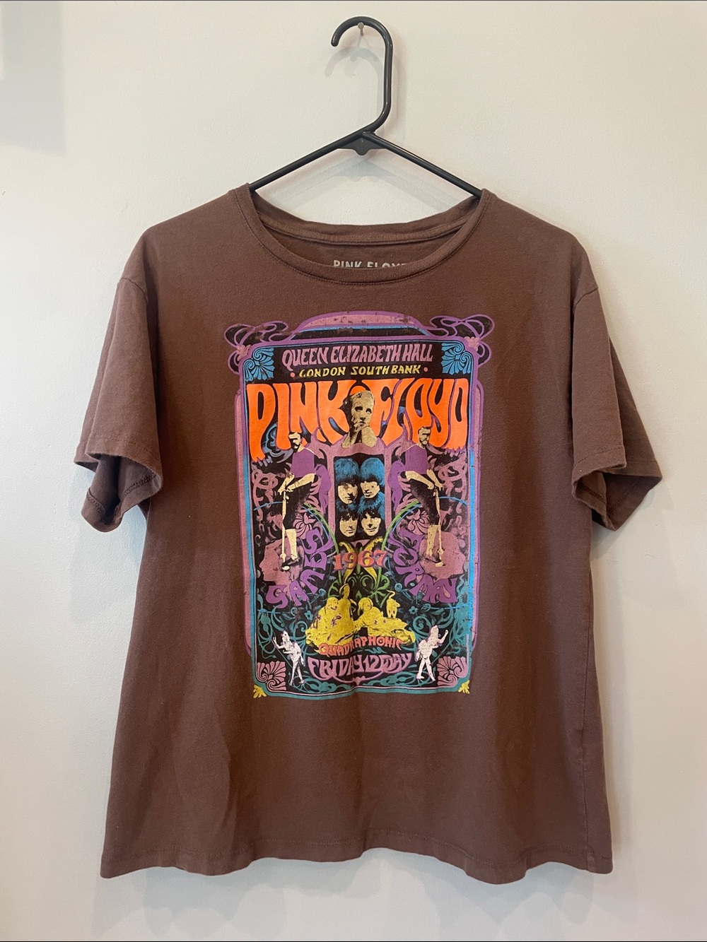 Pink Floyd Graphic Brown Crewneck Tee mens medium